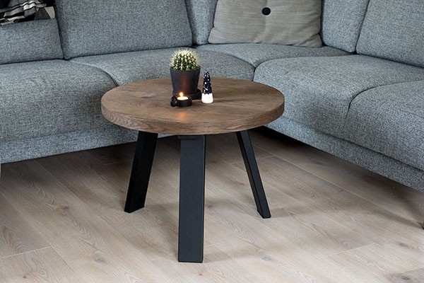 - Rundt sofabord i mørk eg - Designet til dit hjem → Naturplank